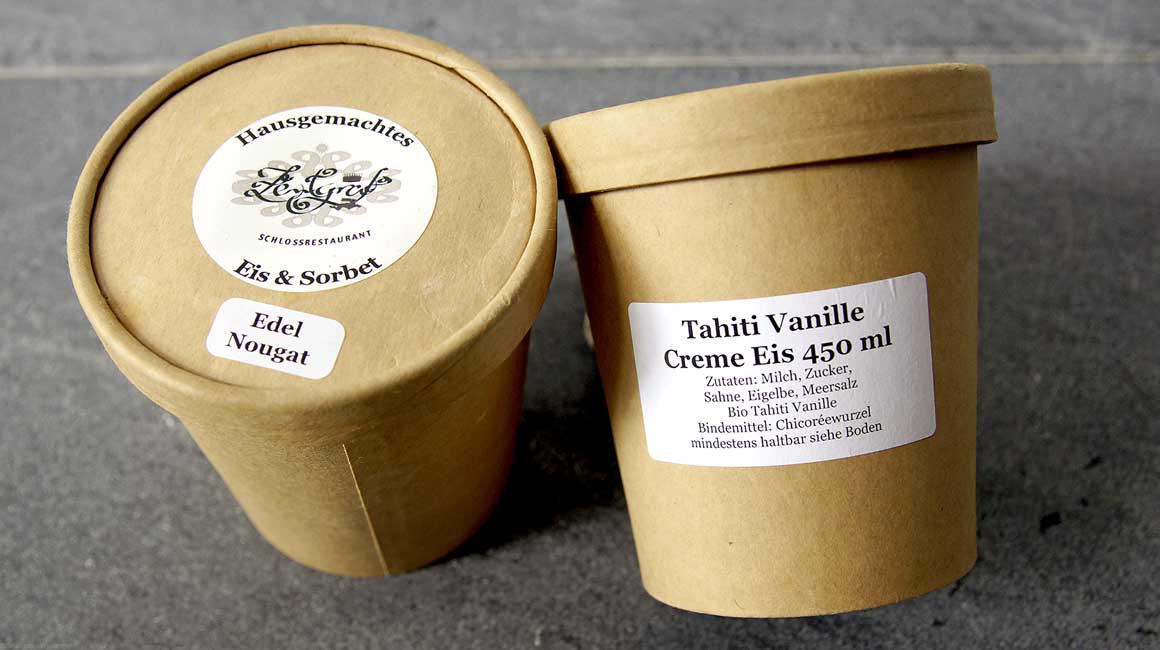 Haugemachtes Eis vom Schlossrestaurant Zentgraf Gifhorn